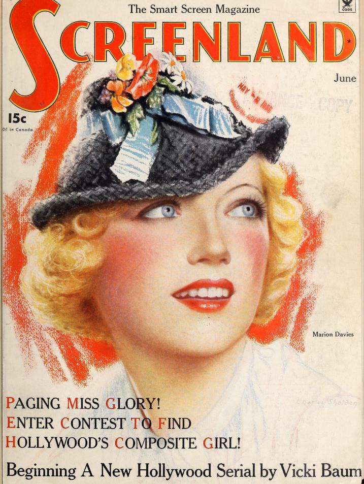 SCREENLAND magazine side cover June 1935