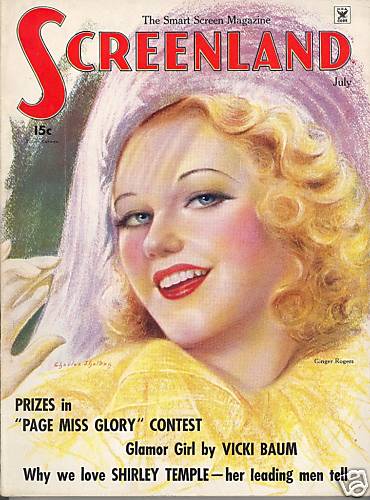 SCREENLAND magazine side cover July 1935