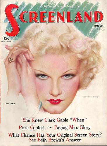 SCREENLAND magazine side cover August 1935