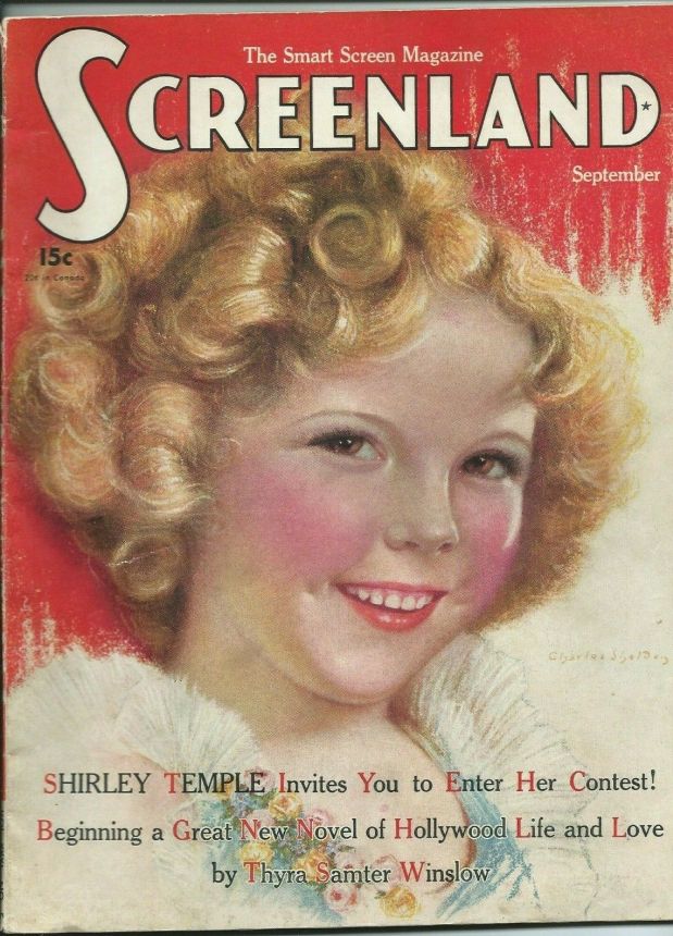 SCREENLAND magazine side cover September 1935