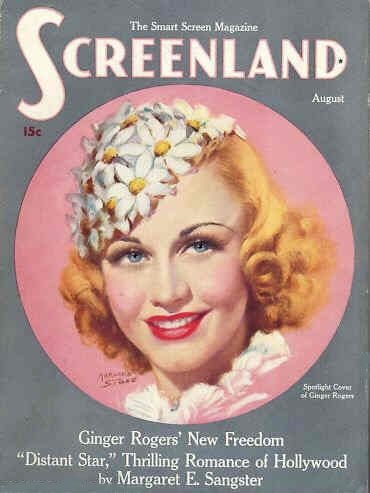 SCREENLAND magazine cover August 1936