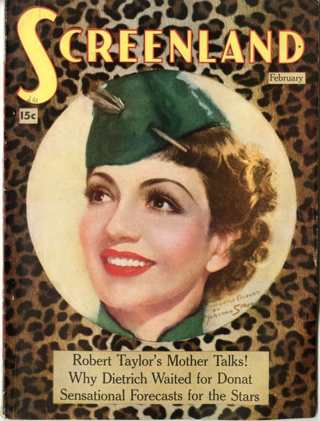 SCREENLAND magazine side cover February 1937