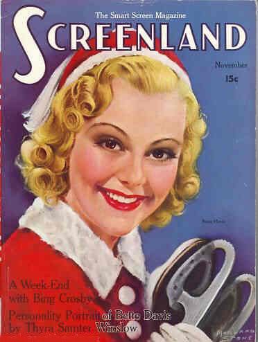 SCREENLAND magazine side cover November 1937