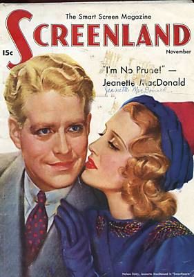 SCREENLAND magazine side cover November 1938