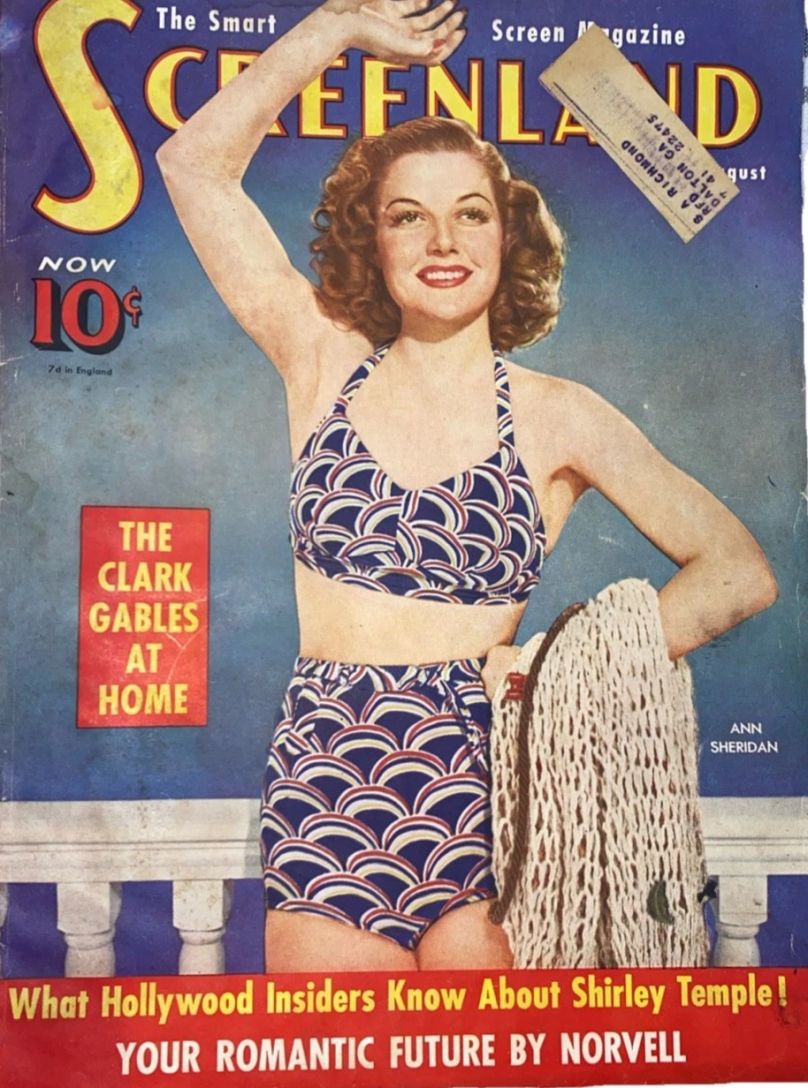 SCREENLAND magazine side cover August 1939