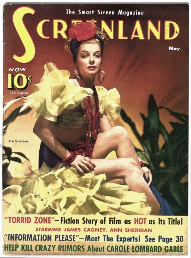 SCREENLAND magazine side cover May 1940