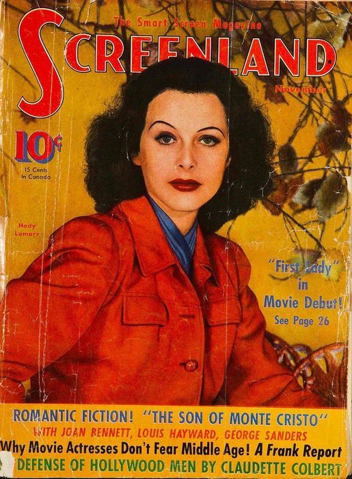 SCREENLAND magazine side cover November 1940