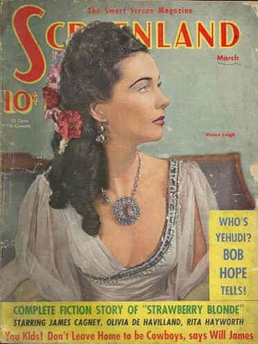 SCREENLAND magazine side cover March 1941