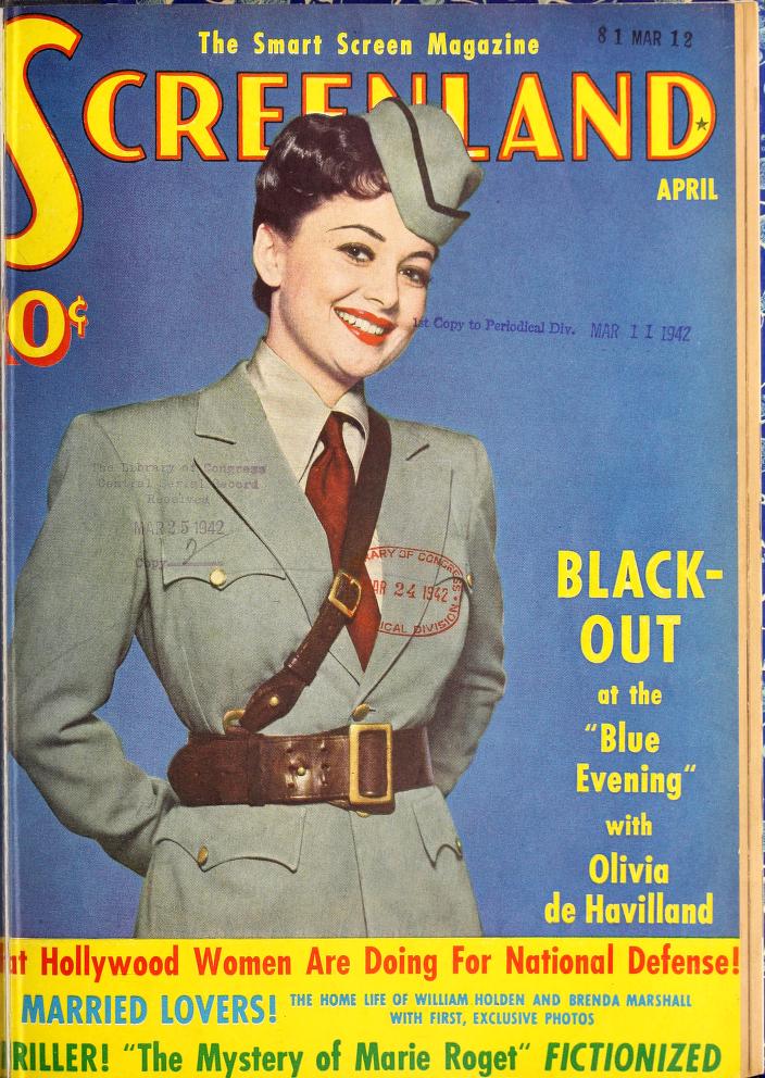 SCREENLAND magazine side cover April 1942