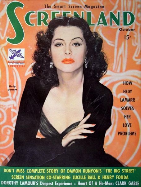 SCREENLAND magazine side cover October 1942