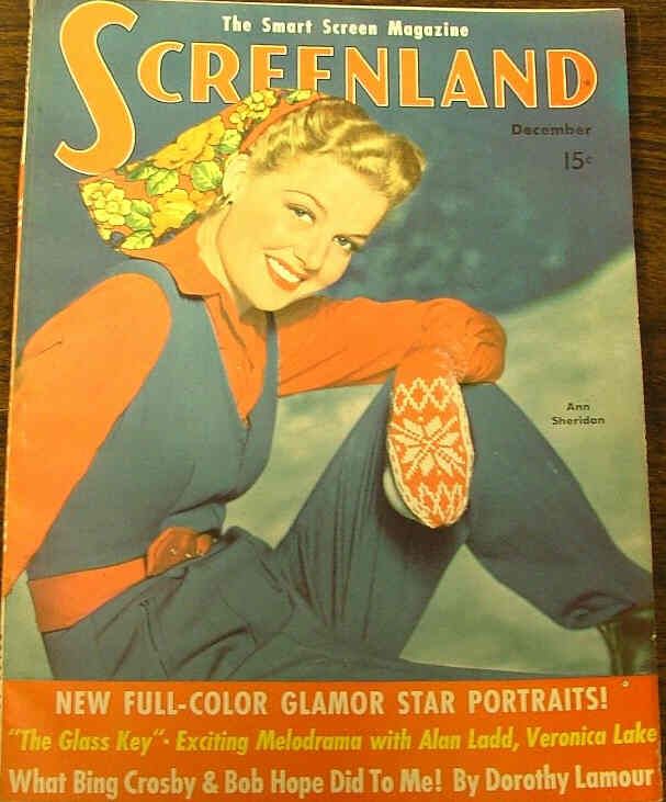 SCREENLAND magazine side cover December 1942