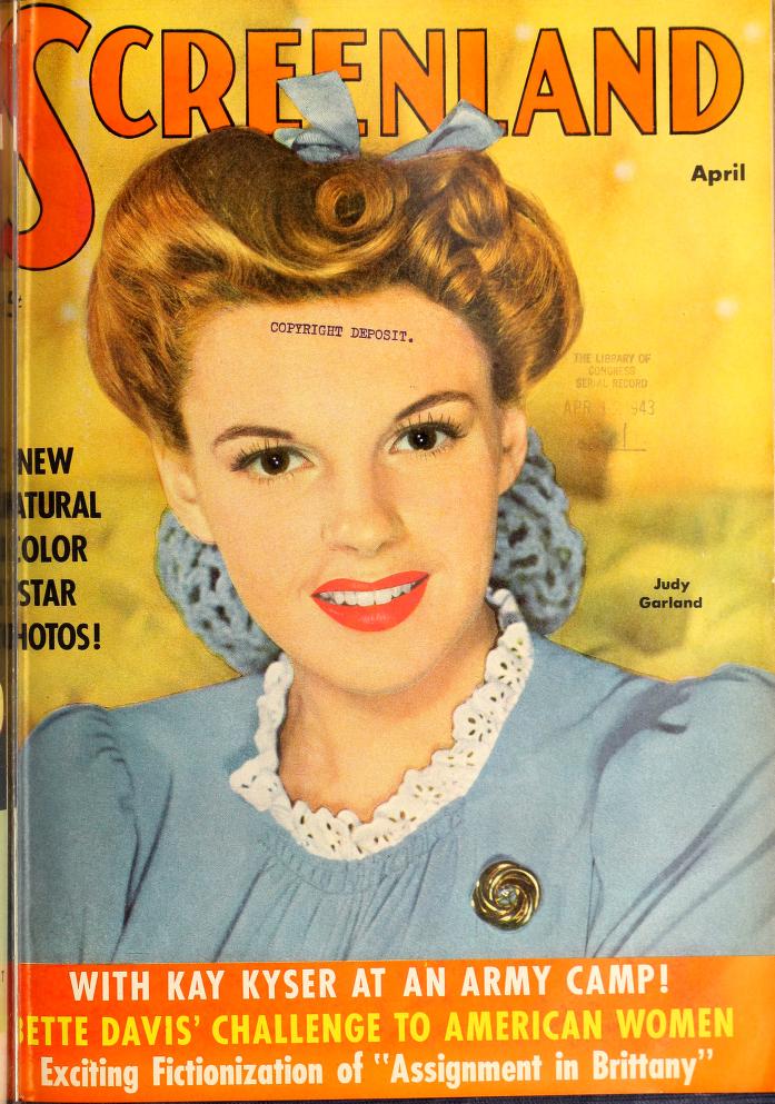SCREENLAND magazine side cover April 1943