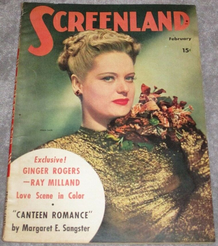 SCREENLAND magazine side cover February 1944