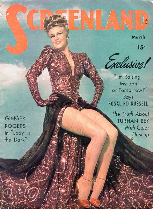 SCREENLAND magazine side cover March 1944