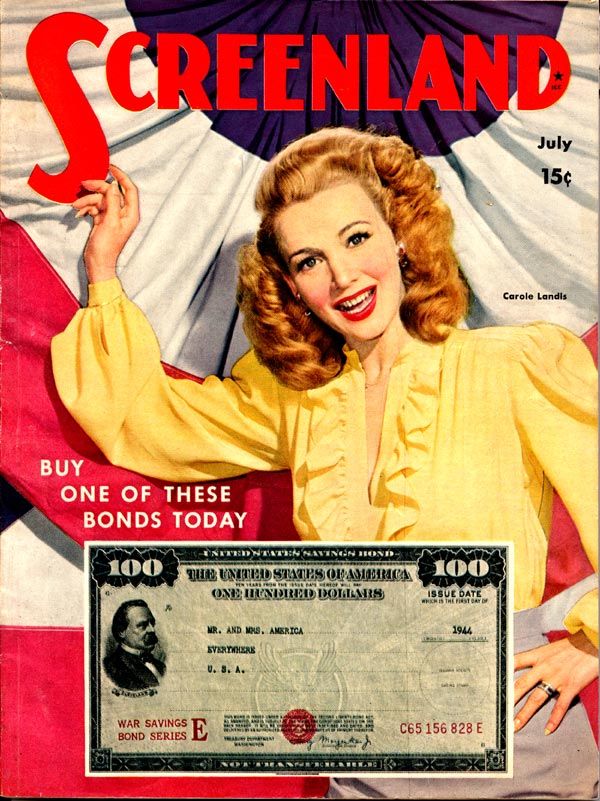 SCREENLAND magazine side cover July 1944