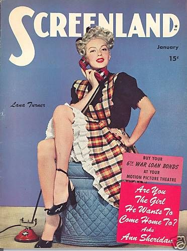 SCREENLAND magazine side cover January 1945