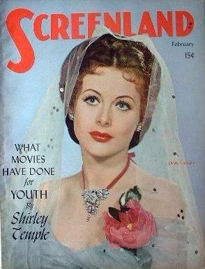 SCREENLAND magazine side cover February 1945