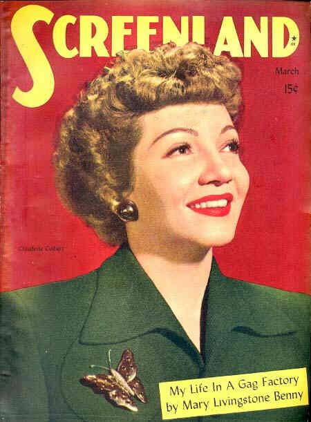 SCREENLAND magazine side cover March 1945