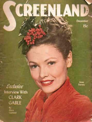 SCREENLAND magazine side cover December 1945