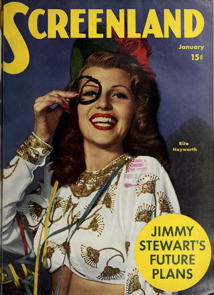 SCREENLAND magazine side cover January 1946