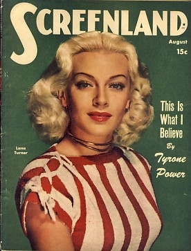 SCREENLAND magazine side cover August 1946