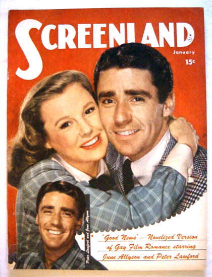 SCREENLAND magazine side cover January 1947