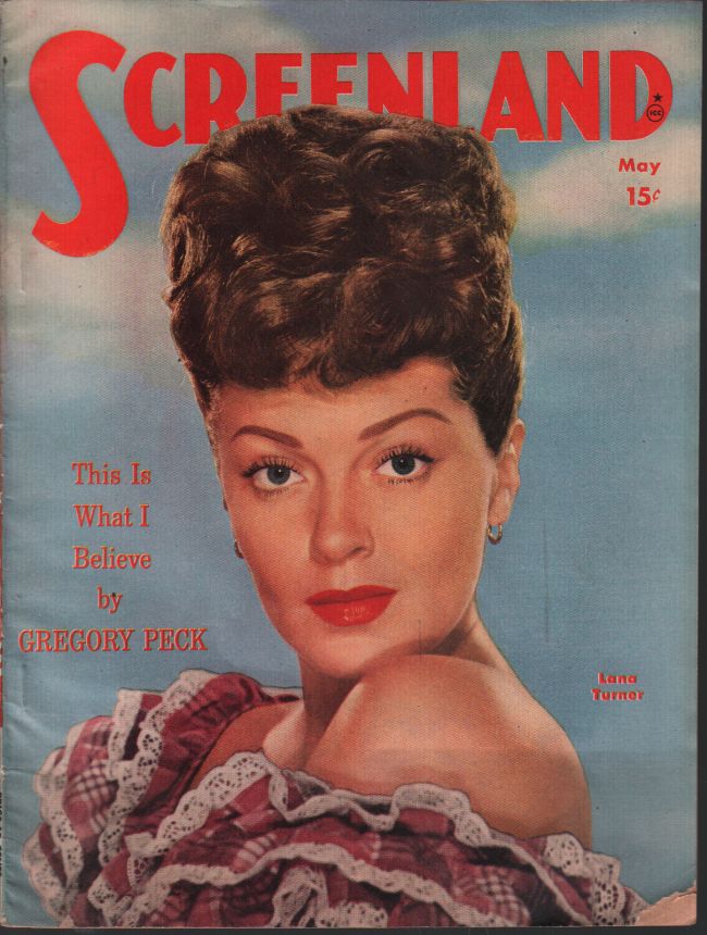 SCREENLAND magazine side cover May 1947
