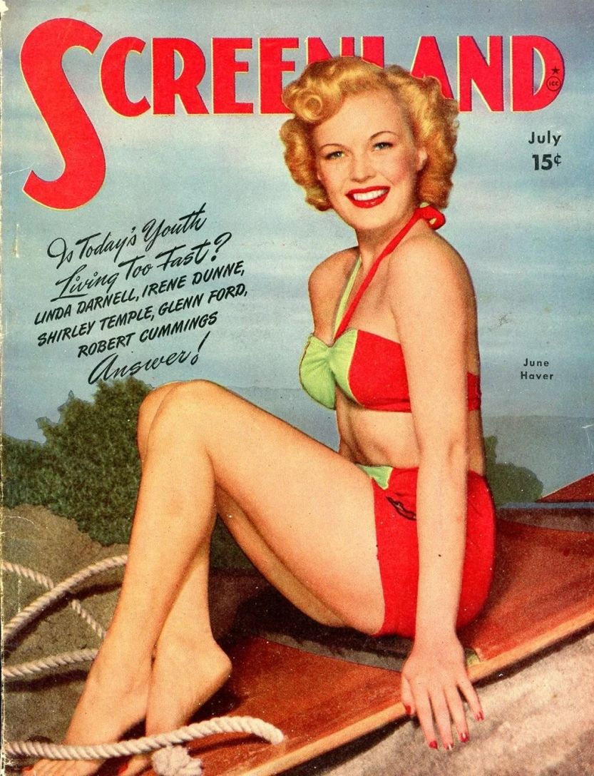 SCREENLAND magazine side cover July 1947