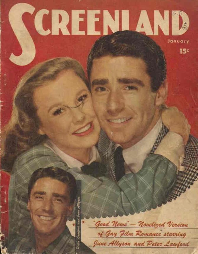 SCREENLAND magazine side cover January 1948