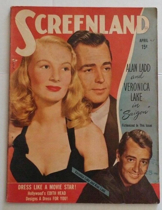 SCREENLAND magazine side cover April 1948