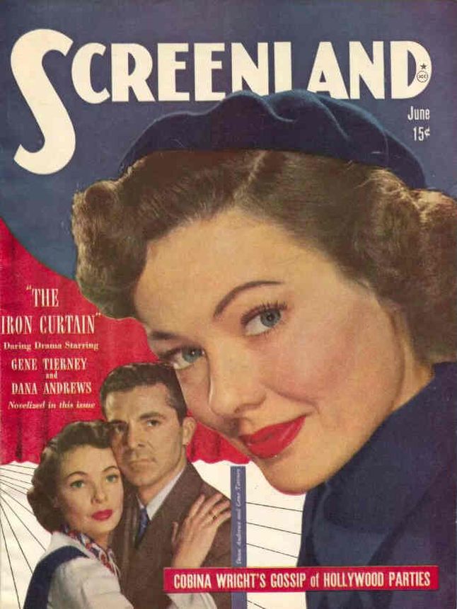 SCREENLAND magazine side cover June 1948