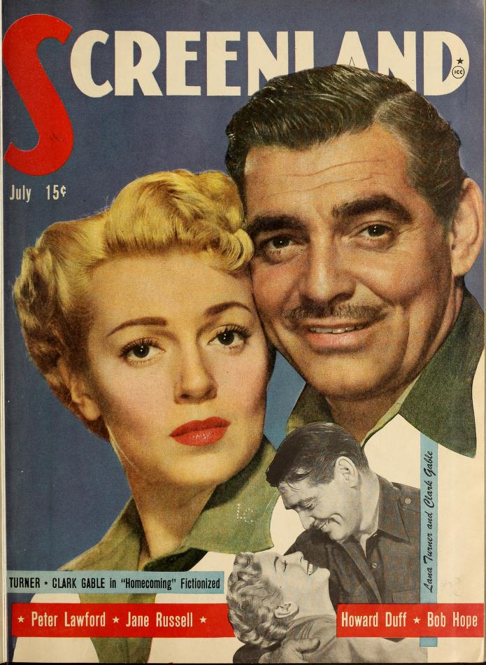 SCREENLAND magazine side cover July 1948