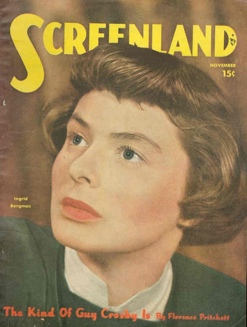 SCREENLAND magazine side cover November 1948