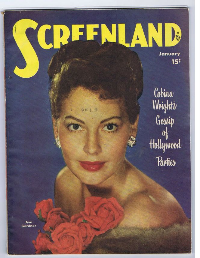 SCREENLAND magazine side cover January 1949