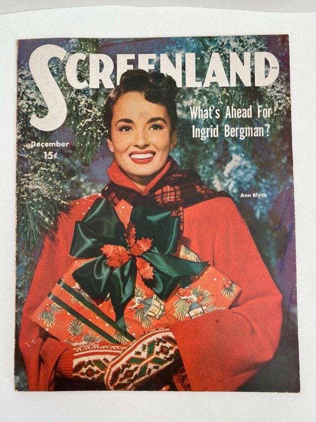 SCREENLAND magazine side cover December 1949