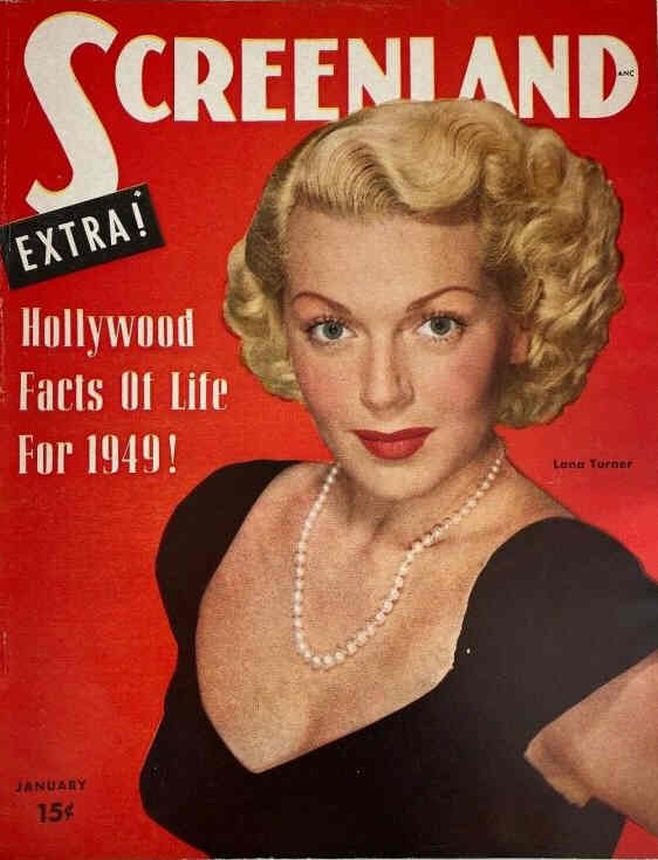SCREENLAND magazine side cover January 1950