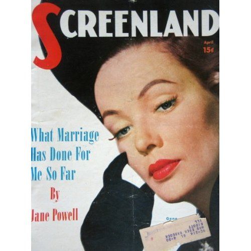 SCREENLAND magazine side cover April 1950