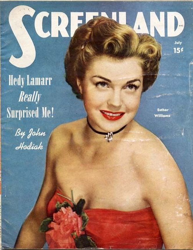 SCREENLAND magazine side cover July 1950