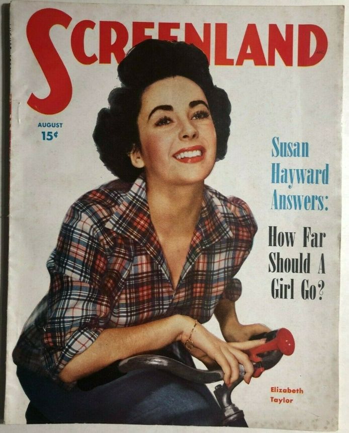 SCREENLAND magazine side cover August 1950