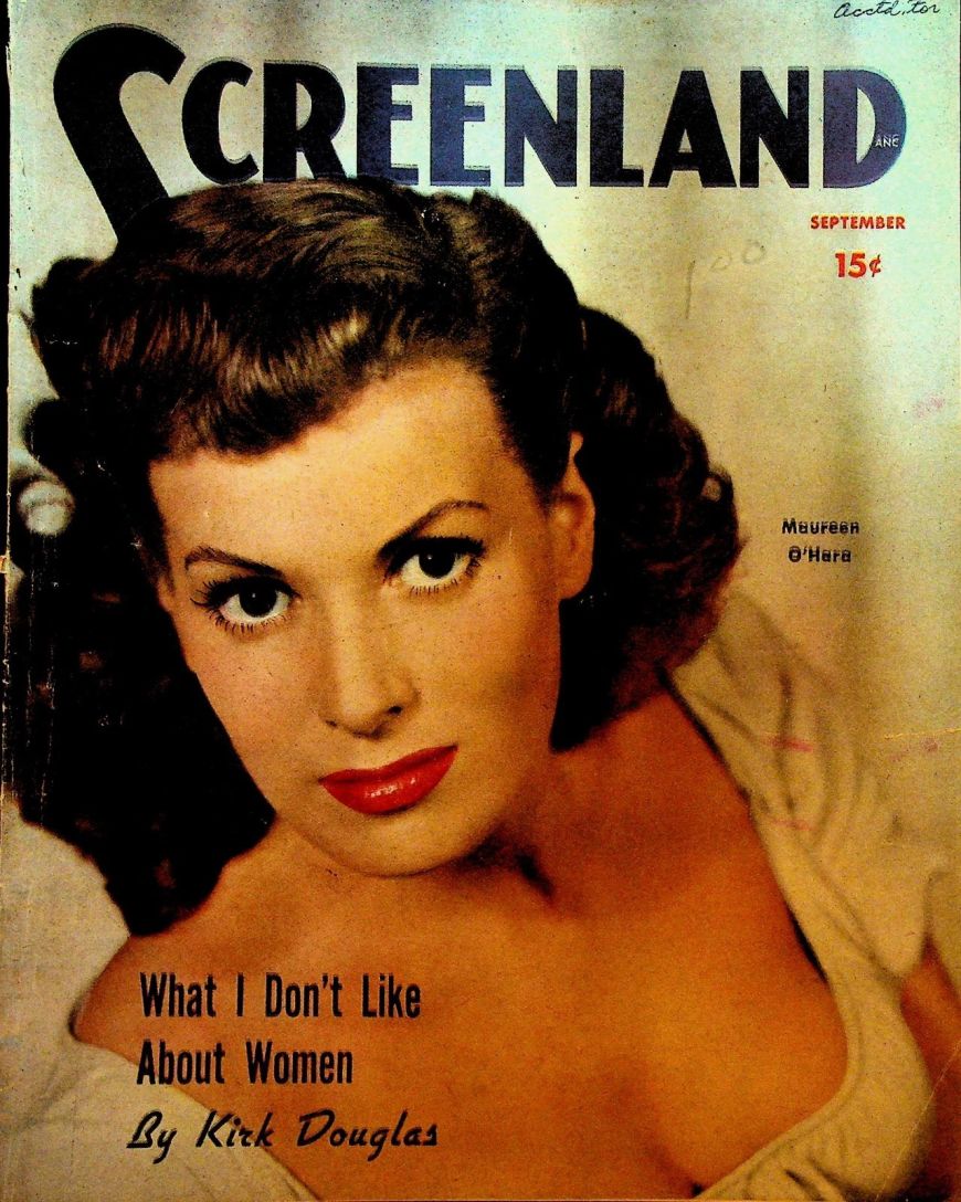 SCREENLAND magazine side cover September 1950