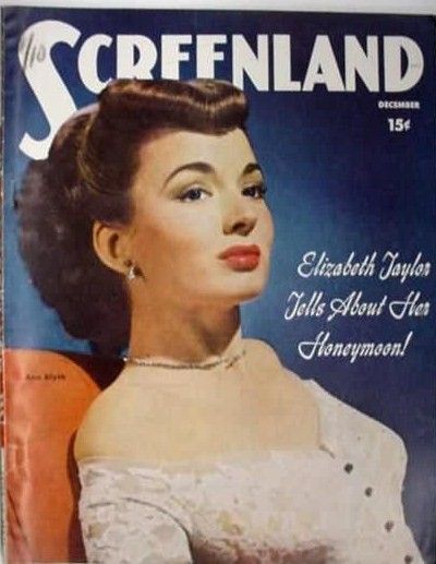 SCREENLAND magazine side cover December 1950