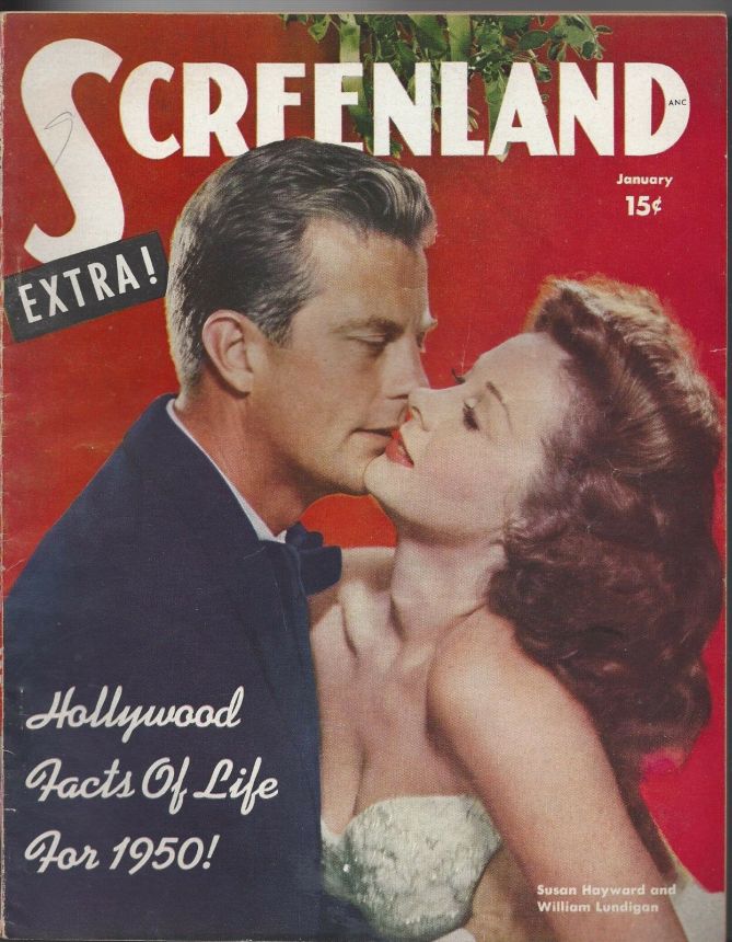 SCREENLAND magazine side cover January 1951