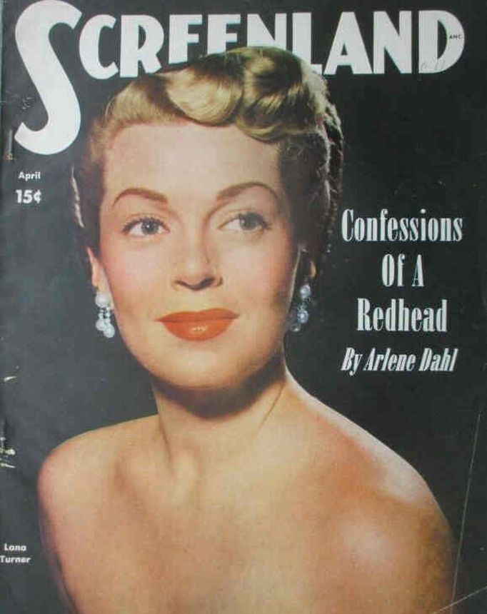 SCREENLAND magazine side cover April 1951