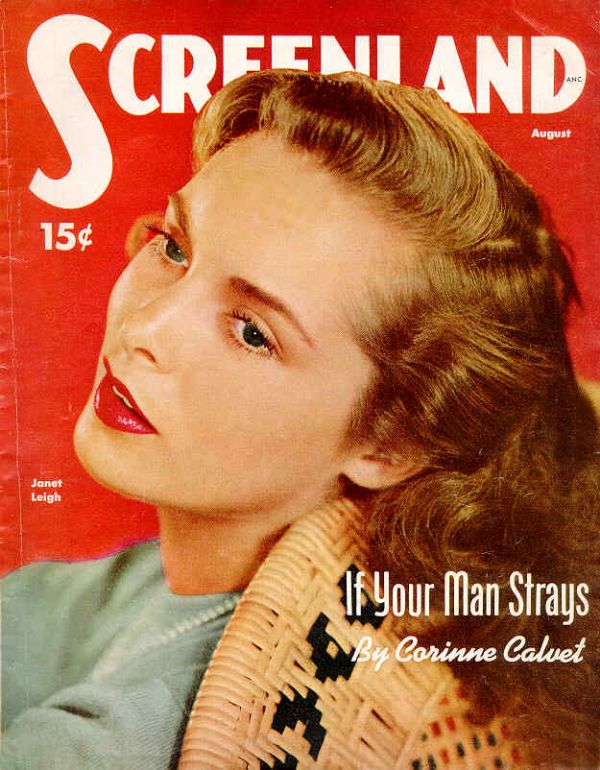 SCREENLAND magazine side cover August 1951