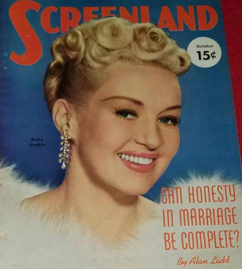 SCREENLAND magazine side cover October 1951