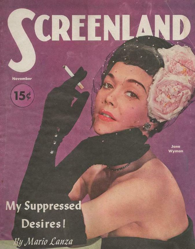SCREENLAND magazine side cover November 1951