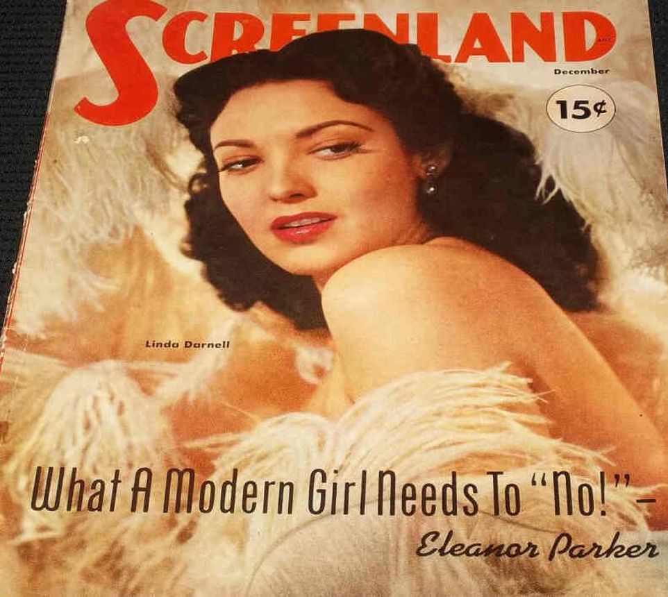 SCREENLAND magazine side cover December 1951