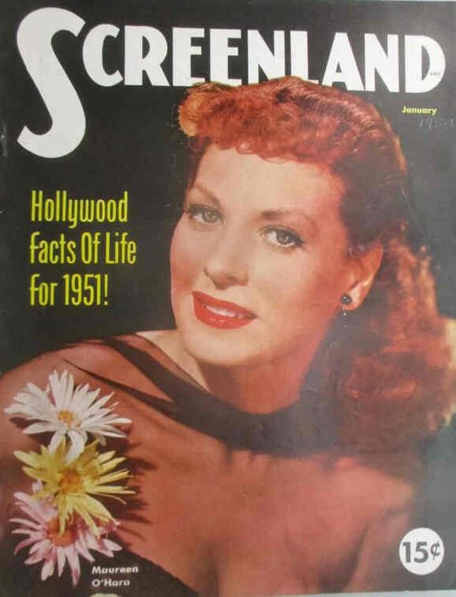 SCREENLAND magazine side cover January 1952