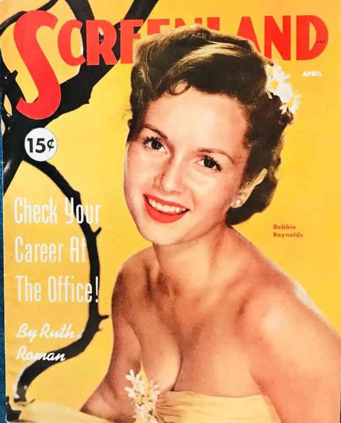 SCREENLAND magazine side cover April 1952