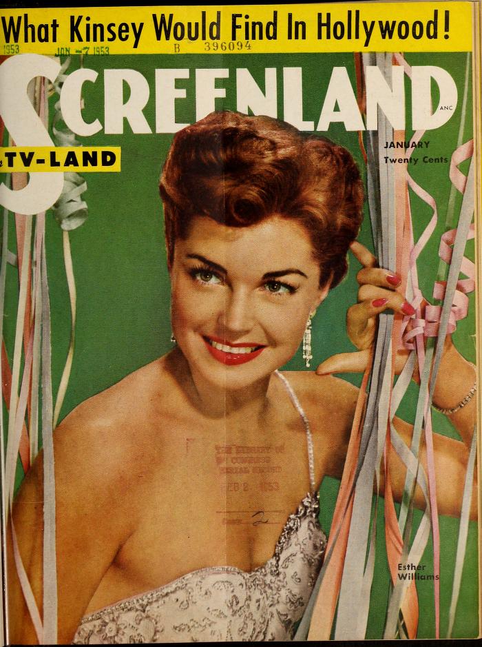 SCREENLAND magazine side cover January 1953